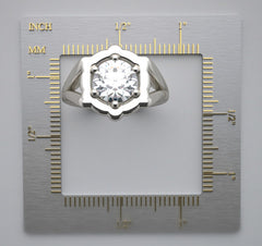 TRADITIONAL FLUSH BEZEL PRONG RING SETTING