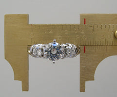 ANTIQUE ART NOUVEAU STYLE DIAMOND ENGAGEMENT RING GOLD OR PLATINUM SETTING