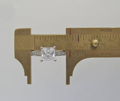 LOVELY PRINCESS CUT DIAMOND RING SETTING