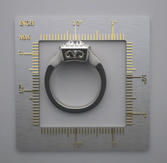 FLUSH RING SETTING ART DECO STYLING WITH DIAMOND HALO ACCENT