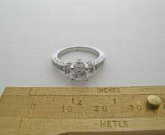 BEAUTIFUL DESIGN DIAMOND ACCENTED ENGAGEMENT RING OR REMOUNT SETTING