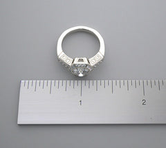 HEXAGONALDESIGN SHAPE DIAMOND PAVE HALO RING SETTING