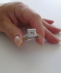 FEMININE PRINCESS CUT ENGAGEMENT RING SETTING