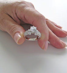 UNUSUAL DIAMOND ACCENT ENGAGEMENT RING SETTING FOR ALL SHAPES AND SIZES