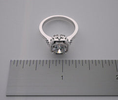 SPECIAL ART DECO STYLE FEMININE RING SETTING PRETTY DIAMOND DETAILS