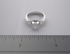 DESIGNER ENGAGEMENT RING SETTING FLORAL AND DIAMOND DETAILS