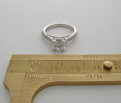 ENGAGEMENT RING SETTING WITH ENCRUSTED DIAMOND DETAILS