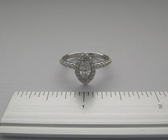 UNIQUE HALO MARQUISE DIAMOND ENGAGEMENT RING SETITNG