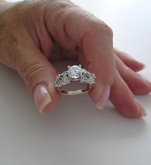 RING SETTING MIL GRAIN DIAMOND ACCENT TO FIT ANY SHAPE AND SIZE GEMSTONE