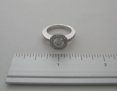 UNUSUAL ANTIQUE STYLE OCTOGNAL HALO DESIGN DIAMOND RING SETTING