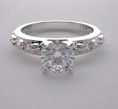 UNIQUE ENGAGEMENT RING SETTING DIAMOND ACCENTED