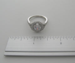 UNIQUE DIAMOND RING SETTING FLUSH DIAMOND HALO