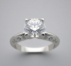 SPCIAL ENGAGEMENT RING SETTING UNIQUE SOLITAIRE DESIGN