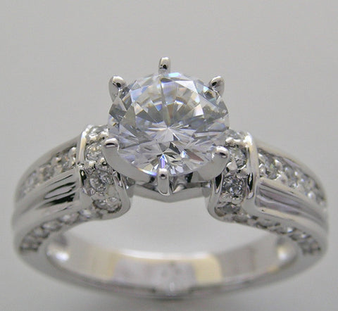 BEAUTIFUL MICRO PAVE DIAMOND ENGAGEMENT RING SETTING