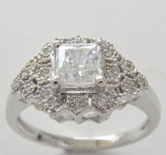 GOLD OR PLATINIUM ATTRACTIVE EDWARDIAN STYLE ENGAGMENT RING SETTING