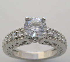 SPECIAL ATTRACTIVE DIAMOND SET ENGAGEMENT RING SETTING