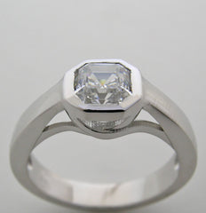 ELEGANT RING SETTING DESIGNER COLLECTION ASSCHER HIS OR HER