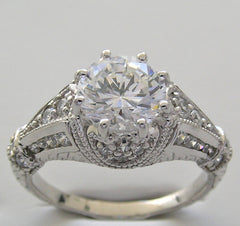 ELEGANT ART DECO STYLE DIAMOND SETTING