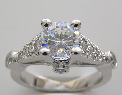 IMPORTANT DIAMOND DETAIL BRIDAL WEDDING ENGAGEMENT RING SETTING