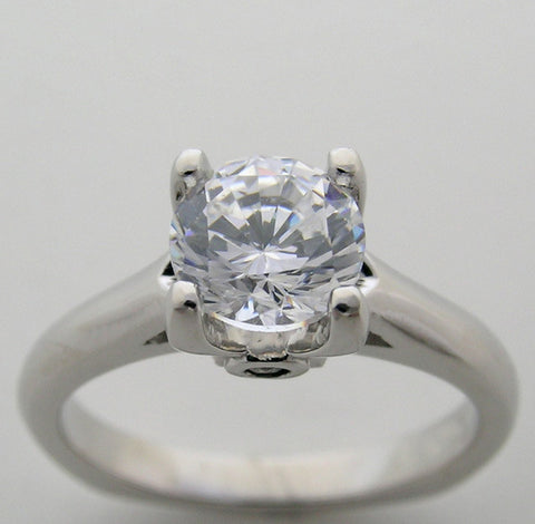 PLAIN SOLITAIRE SURPRISE DIAMOND ENGAGEMENT RING SETTING MOUNTING