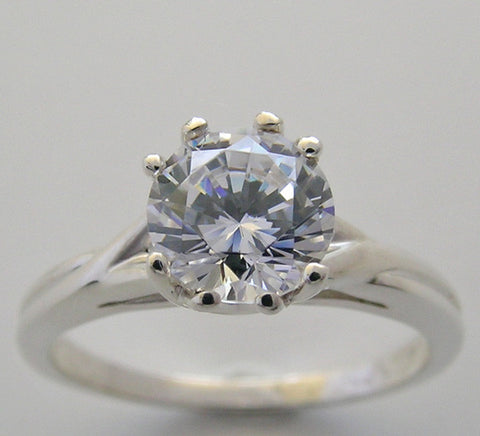 SIMPLY ELEGANT EIGHT PRONG SOLITAIRE ENGAGEMENT RING SETTING