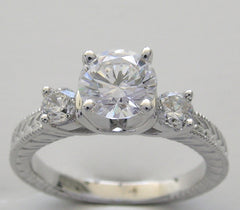 THREE STONE ENGAGEMENT RING SETTING