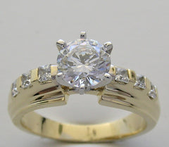 ENGAGEMENT RING SETTING RIGHT HAND RING REMOUNT WITH PRINCESS CUT DIAMND ACCENTS