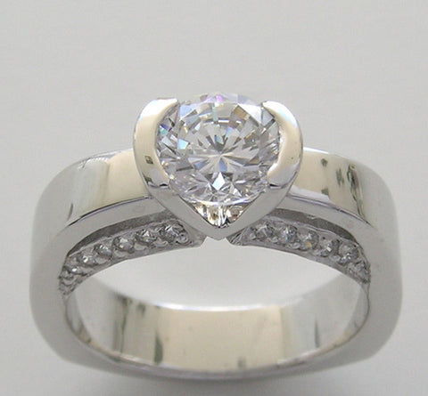 CONTEMPORARY DIAMOND ENGAGEMENT RING SETTING