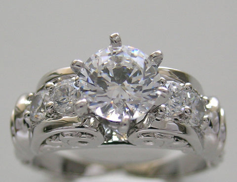 ALLURING DIAMOND ACCEDNTED ENGAGEMENT RING SETTING OR RIGHT HAND RING