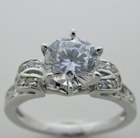 FEMININE DIAMOND DETAILED ENGAGEMENT RING SETTING