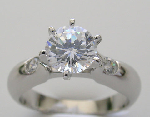 ATTRACTIVE TULIP DIAMOND ENGAGEMENT RING SETTING