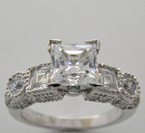 ANTIQUE STYLE UNIQUE DIAMOND ENGAGEMENT RING MOUNTING