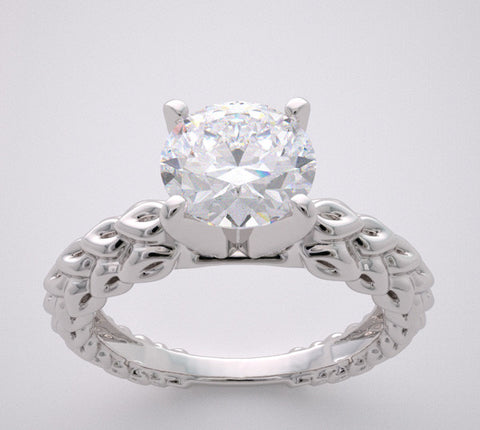 LOVELY TEXTURED INTERESTING ENGAGEMENT RING SETTING