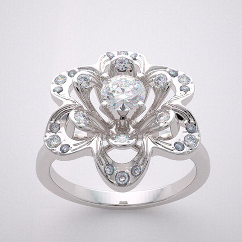 FLORAL RING DIAMOND RING SETTING