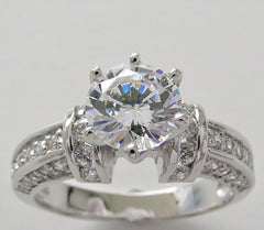 UNUSUAL DIAMOND ACCENT ENGAGEMENT RING SETTING FOR ALL SHAPES AND SIZES