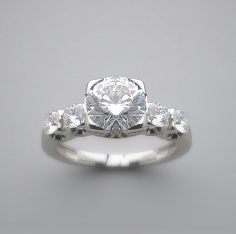 VINTAGE STYLE FISHTAIL DIAMOND ENGAGEMENT RING SETTING