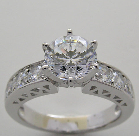 OUTSTANDING DIAMOND ENGAGEMENT RING SETTING WITH FLAIR