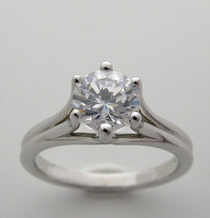 TIMELESS SOLITAIRE SIX PRONG ENGAGEMENT RING SETTING