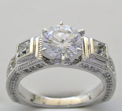 IMPORTANT ENGAGEMENT OR REMOUNT RING SETTING INTERESTING DIAMOND ACCENTS