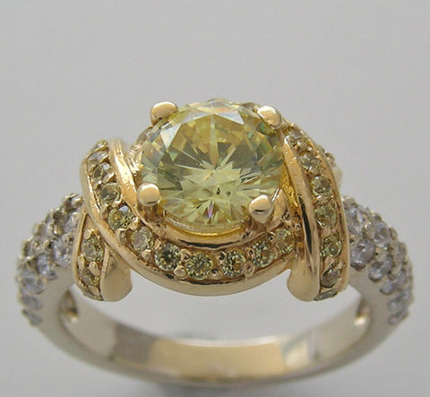 OUTSTANDING TWO TONE DIAMOND ACCENT RING SETTING OR REMOUNT