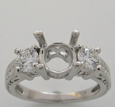 DIAMOND THREE STONE RING SETTING