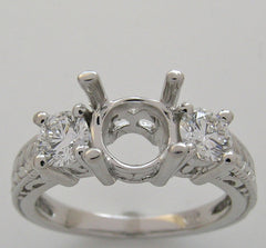 DIAMOND THREE STONE RING SETTING