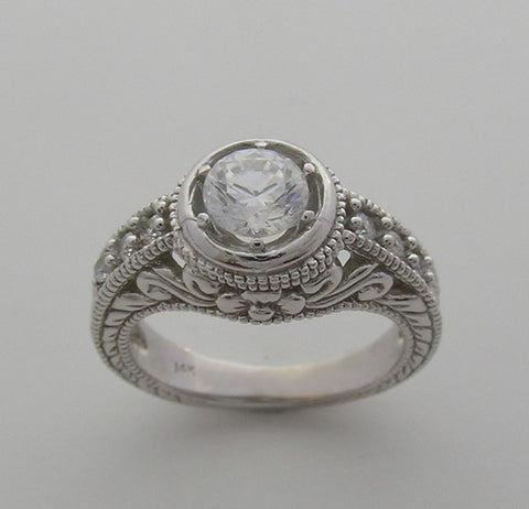 RING SETTING OR RING REMOUNT SETTING DESIGNER COLLECTION DIAMOND ACCENT