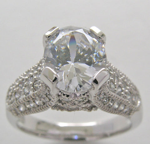 UNIQUE OVAL SHAPE DIAMOND ENGAGEMENT RING SETTING