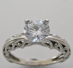 ENGAGEMENT RING SETTING ENTWINED BRANCH DESIGN DIAMOND ACCENT