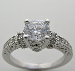 BEAUTIFUL DESIGN DIAMOND ACCENTED ENGAGEMENT RING OR REMOUNT SETTING