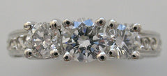 SPECIAL THREE STONE DIAMOND RING SETTING