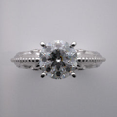 DESIGNER ENGAGEMENT RING SETTING FLORAL AND DIAMOND DETAILS