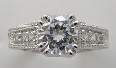 IMPORTANT FEMININE DIAMOND ENGAGEMENT RING SETTING OR REMOUNT