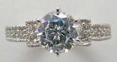 PRETTY DIAMOND ENGAGEMENT RING SETTING